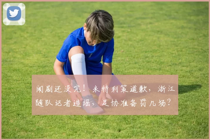 闹剧还没完！米特利策道歉，浙江随队记者造谣，足协准备罚几场？